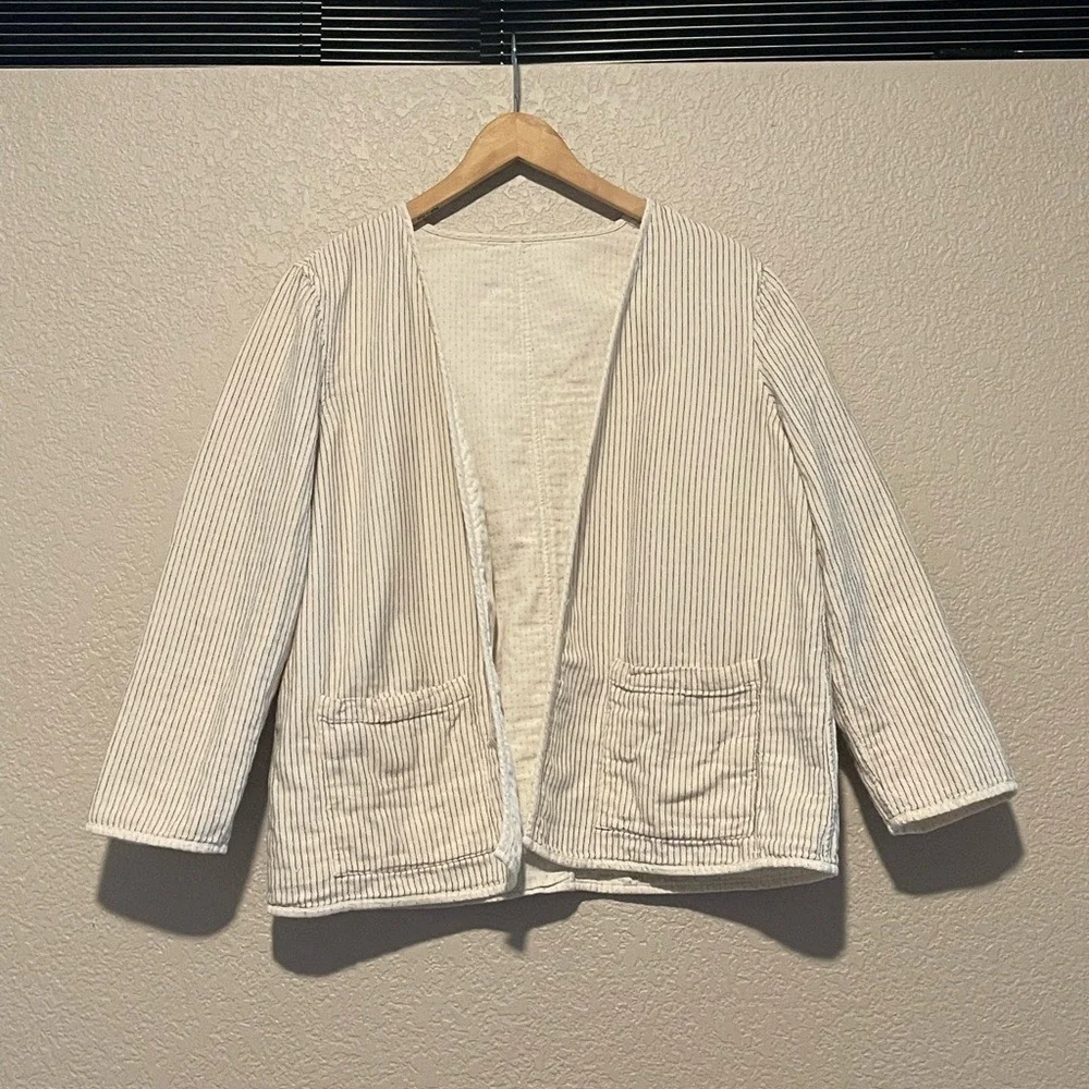 Women's Cream Coat Reversible - Picture 6 of 8